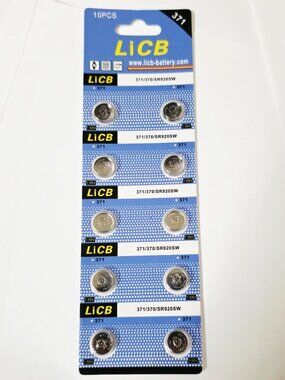 LiCB 10 Pack 371 SR920SW Watch Battery,Long-Lasting & Leak-Proof,High Capacity